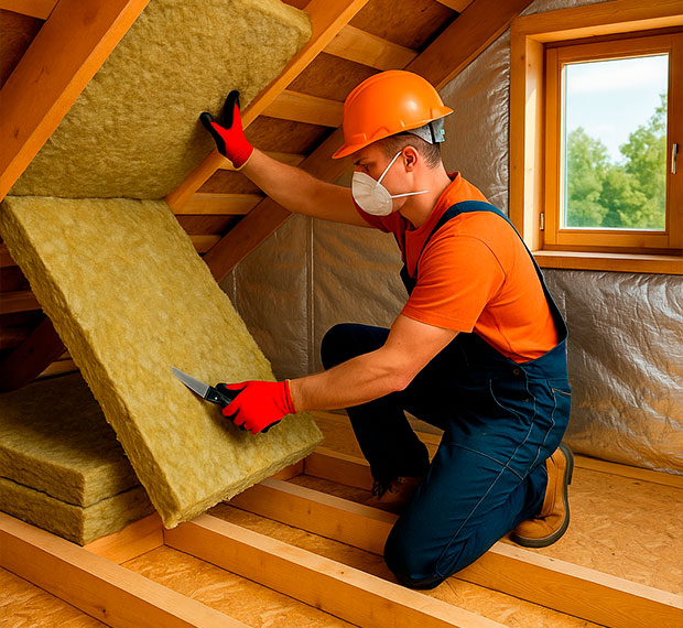 Утепление кровли в Домодедово